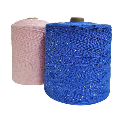 5mm Hilos Beads Cotton Blend Yarn Fancy Sequin Yarn do dziania