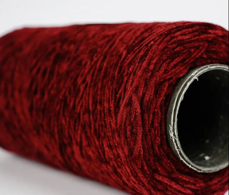 Mody Popularny Czerwony Chunky Chenille Przędza W Dużej Ilości Kolorowa Przędza Do Płukania