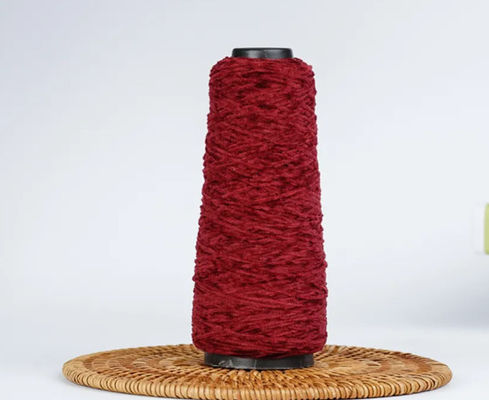 Mody Popularny Czerwony Chunky Chenille Przędza W Dużej Ilości Kolorowa Przędza Do Płukania