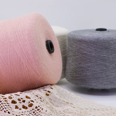 Bawełna makramowa 57% 2/36Nm Stand Dyed Anti Pilling Acrylic Yarn 5Ply Spandex Cashmere Like Yarn