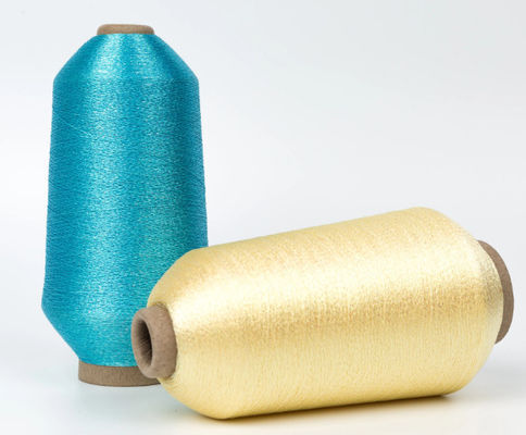 150d 5000y 128g Rayon nieprzekręcony metalowa przędza wierszowa do maszyny
